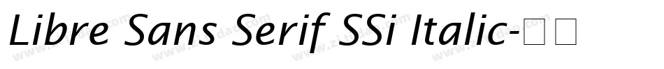 Libre Sans Serif SSi Italic字体转换